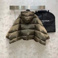 Louis Vuitton LV Women Monogram Accent Pillow Puffer Cape Khaki Regular Fit (2)