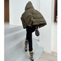 Louis Vuitton LV Women Monogram Accent Pillow Puffer Cape Khaki Regular Fit (2)