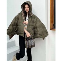 Louis Vuitton LV Women Monogram Accent Pillow Puffer Cape Khaki Regular Fit (2)