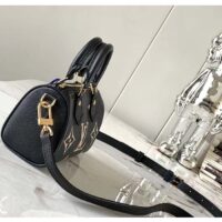 Louis Vuitton LV Women Nano Speedy Bag Black Beige Monogram Empreinte Embossed Supple Grained Cowhide Leather (4)