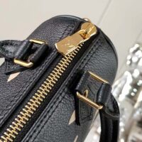 Louis Vuitton LV Women Nano Speedy Bag Black Beige Monogram Empreinte Embossed Supple Grained Cowhide Leather (4)