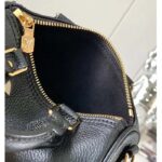 Louis Vuitton LV Women Nano Speedy Bag Black Beige Monogram Empreinte Embossed Supple Grained Cowhide Leather - Image 6
