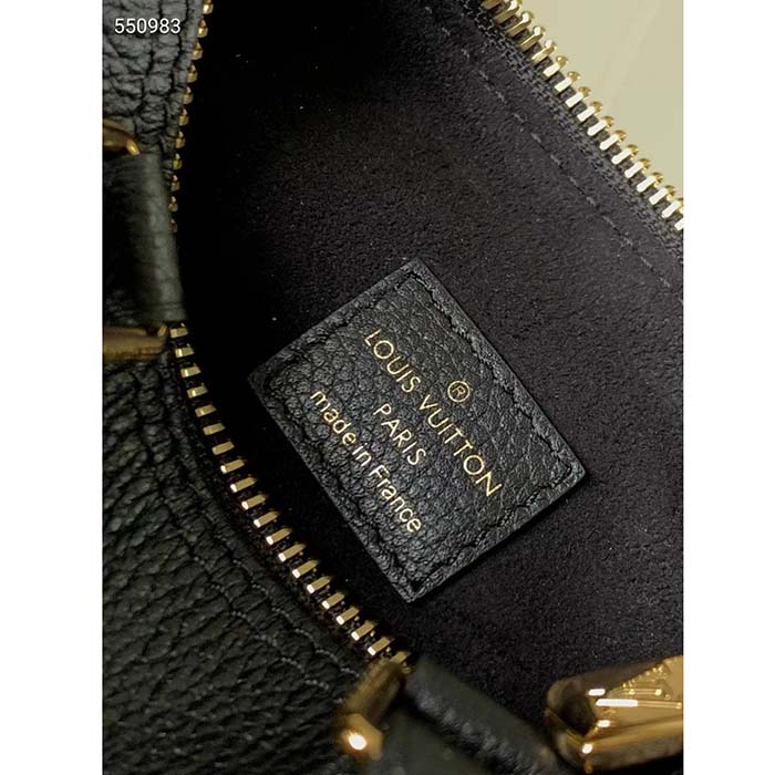 Louis Vuitton LV Women Nano Speedy Bag Black Beige Monogram Empreinte Embossed Supple Grained Cowhide Leather (8)