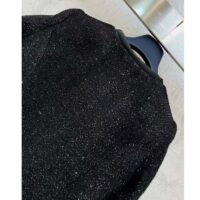 Louis Vuitton LV Women Scuba Trim Tweed Jacket Wool Black Regular Fit (15)