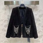 Louis Vuitton LV Men Scuba Trim Tweed Jacket Wool Black Regular Fit - immagine 2