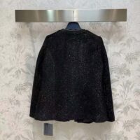 Louis Vuitton LV Women Scuba Trim Tweed Jacket Wool Black Regular Fit (15)