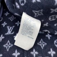 Louis Vuitton LV Women Signature Double Face Short Wrap Coat Wool Silk Blue Regular Fit (5)