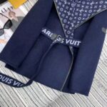 Louis Vuitton LV Women Signature Double Face Short Wrap Coat Wool Silk Blue Regular Fit - immagine 5