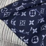 Louis Vuitton LV Women Signature Short Hooded Wrap Coat Wool Silk Petrol Blue Regular Fit - Image 8