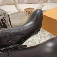 Louis Vuitton LV Women Silhouette Ankle Boot Black Monogram-Debossed Calf Leather 8 CM Heel (4)