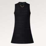 Louis Vuitton LV Women Tweed Pocket Dress Wool Black Regular Fit