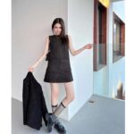 Louis Vuitton LV Women Tweed Pocket Dress Wool Black Regular Fit - Image 13