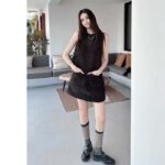 Louis Vuitton LV Women Tweed Pocket Dress Wool Black Regular Fit - Image 11