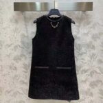 Louis Vuitton LV Women Tweed Pocket Dress Wool Black Regular Fit - Image 2