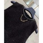 Louis Vuitton LV Women Tweed Pocket Dress Wool Black Regular Fit - Image 4