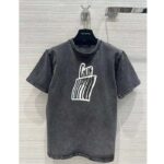 Louis Vuitton Men Graphic LV Signature T-Shirt Cotton Metal Grey Regular Fit - Image 2