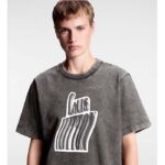 Louis Vuitton Men Graphic LV Signature T-Shirt Cotton Metal Grey Regular Fit - Image 13