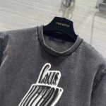 Louis Vuitton Men Graphic LV Signature T-Shirt Cotton Metal Grey Regular Fit - Image 6