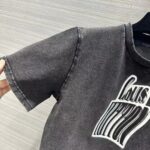 Louis Vuitton Men Graphic LV Signature T-Shirt Cotton Metal Grey Regular Fit - Image 8