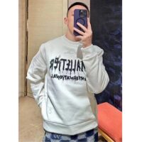 Louis Vuitton Men LV Cotton Sweatshirt Regular Fit Malletier International Brushed Jersey Milky White (9)