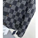 Louis Vuitton Men LV Distorted Damier Denim Jacket Cotton Indigo Blue Regular Fit - Bild 7