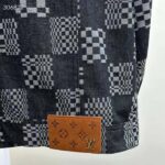 Louis Vuitton Men LV Distorted Damier Denim Jacket Cotton Indigo Blue Regular Fit - Bild 9