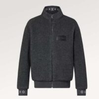 Louis Vuitton Men LV Fleece Blouson Regular Fit Front Zipped Closure Volcanic Ash (11)