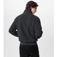 Louis Vuitton Men LV Fleece Blouson Regular Fit Front Zipped Closure Volcanic Ash (11)