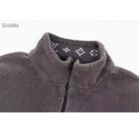 Louis Vuitton Men LV Fleece Blouson Regular Fit Front Zipped Closure Volcanic Ash (11)