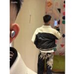 Louis Vuitton Men LV Leather And Nylon Blouson Regular Fit Embossed Vuitton Signature Calf - immagine 15