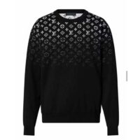 Louis Vuitton Men LV Lvse Monogram Degrade Crewneck Cotton Black White Slightly Loose Fit (3)