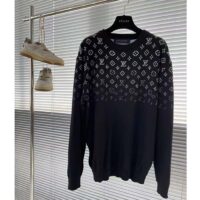 Louis Vuitton Men LV Lvse Monogram Degrade Crewneck Cotton Black White Slightly Loose Fit (3)