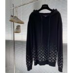 Louis Vuitton Women LV Monogram Gradient Hoodie Cotton Black White - Bild 2