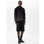 Louis Vuitton Men LV Monogram Gradient Hoodie Cotton Black White - Imagen 12