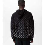 Louis Vuitton Men LV Monogram Gradient Hoodie Cotton Black White - Imagen 15