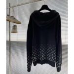 Louis Vuitton Women LV Monogram Gradient Hoodie Cotton Black White - Bild 3