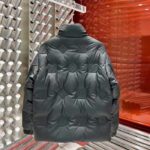 Louis Vuitton Women LV Monogram Leather Hooded Down Jacket Black Lamb Leather Anthracite Regular Fit - Imagen 3