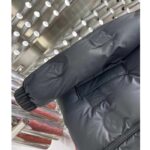 Louis Vuitton Women LV Monogram Leather Hooded Down Jacket Black Lamb Leather Anthracite Regular Fit - Imagen 10