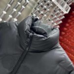 Louis Vuitton Women LV Monogram Leather Hooded Down Jacket Black Lamb Leather Anthracite Regular Fit - Imagen 7