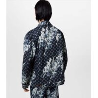 Louis Vuitton Men LV Monogram Printed Denim Jacket Regular Fit Printed Monogram Flower (1)