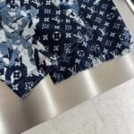 Louis Vuitton Women LV Monogram Printed Denim Pants Regular Fit Printed Monogram Flower - Imagen 7