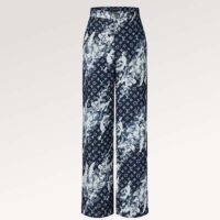 Louis Vuitton Men LV Monogram Printed Denim Pants Regular Fit Printed Monogram Flower (8)