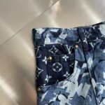 Louis Vuitton Women LV Monogram Printed Denim Pants Regular Fit Printed Monogram Flower - Imagen 5