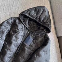 Louis Vuitton Men LV Monogram Quilted Hooded Blouson Regular Fit Allover Monogram Draw Cords Padded (3)