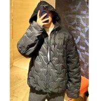 Louis Vuitton Men LV Monogram Quilted Hooded Blouson Regular Fit Allover Monogram Draw Cords Padded (3)