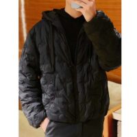 Louis Vuitton Men LV Monogram Quilted Hooded Blouson Regular Fit Allover Monogram Draw Cords Padded (3)