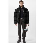 Louis Vuitton Men LV Oversized Puffer Jacket Black Monogram Hood Water-Resistant Lamb Leather – Bild 11