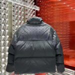 Louis Vuitton Men LV Oversized Puffer Jacket Black Monogram Hood Water-Resistant Lamb Leather – Bild 4