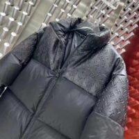 Louis Vuitton Men LV Oversized Puffer Jacket Black Monogram Hood Water-Resistant Lamb Leather (8)