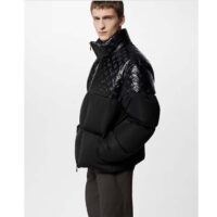 Louis Vuitton Men LV Oversized Puffer Jacket Black Monogram Hood Water-Resistant Lamb Leather (8)